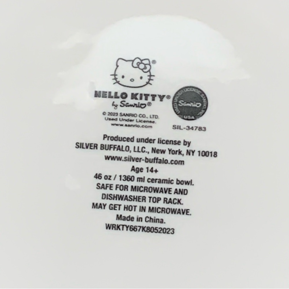 Hello Kitty Witch on Broom 46oz Ceramic Halloween Bowl - Stars Pumpkin Skull - Picture 9 of 9